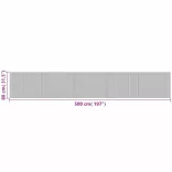 négyszögletű fekete bambusz szőnyeg 80 x 500 cm