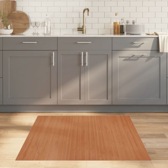 négyszögletű természetes bambusz szőnyeg 100 x 100 cm