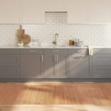 négyszögletű természetes bambusz szőnyeg 100 x 300 cm