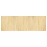 négyszögletű világos természetes bambusz szőnyeg 100 x 300 cm