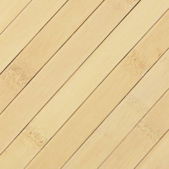 négyszögletű világos természetes bambusz szőnyeg 100 x 300 cm