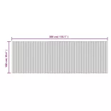 négyszögletű szürke bambusz szőnyeg 100 x 300 cm