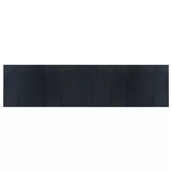 négyszögletű szürke bambusz szőnyeg 100 x 400 cm