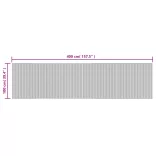 négyszögletű szürke bambusz szőnyeg 100 x 400 cm