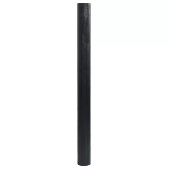 négyszögletű fekete bambusz szőnyeg 100 x 500 cm