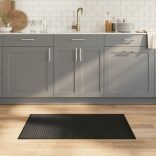 négyszögletű fekete bambusz szőnyeg 60 x 100 cm