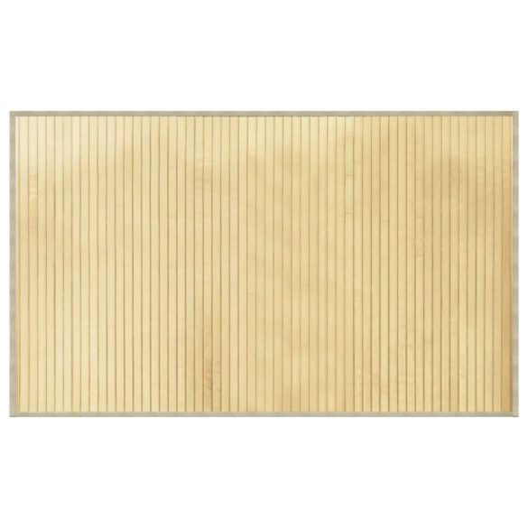 négyszögletű világos természetes bambusz szőnyeg 60 x 100 cm