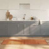 négyszögletű barna bambusz szőnyeg 60 x 200 cm