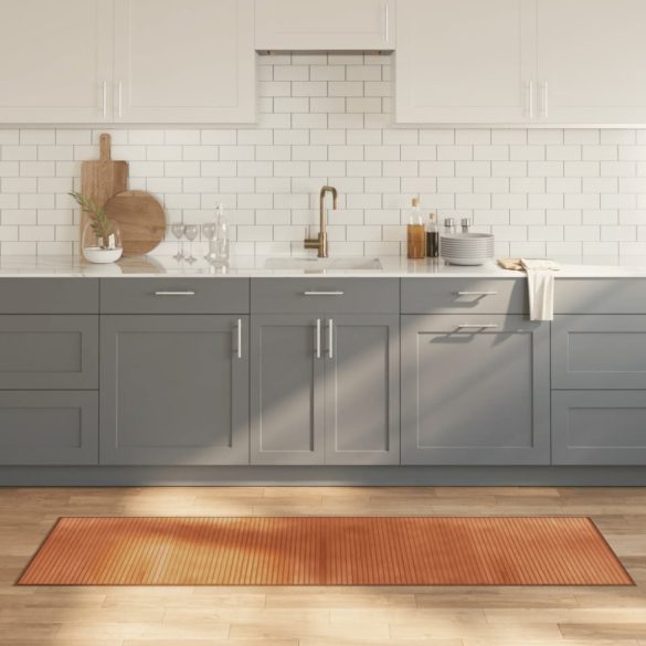 négyszögletű barna bambusz szőnyeg 60 x 200 cm