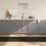 négyszögletű fekete bambusz szőnyeg 60 x 300 cm