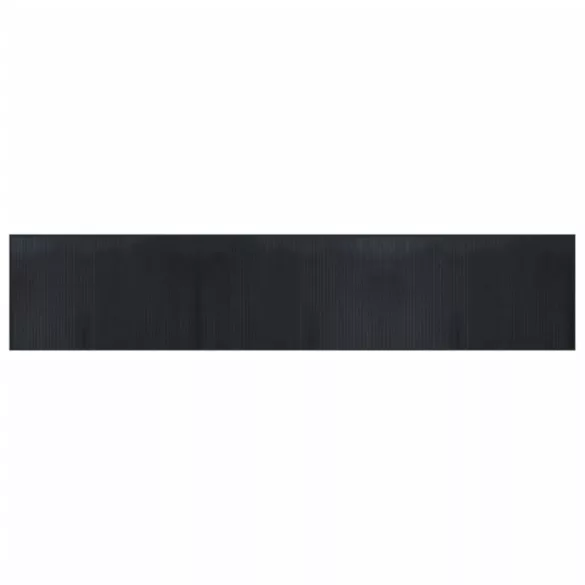 négyszögletű fekete bambusz szőnyeg 60 x 300 cm