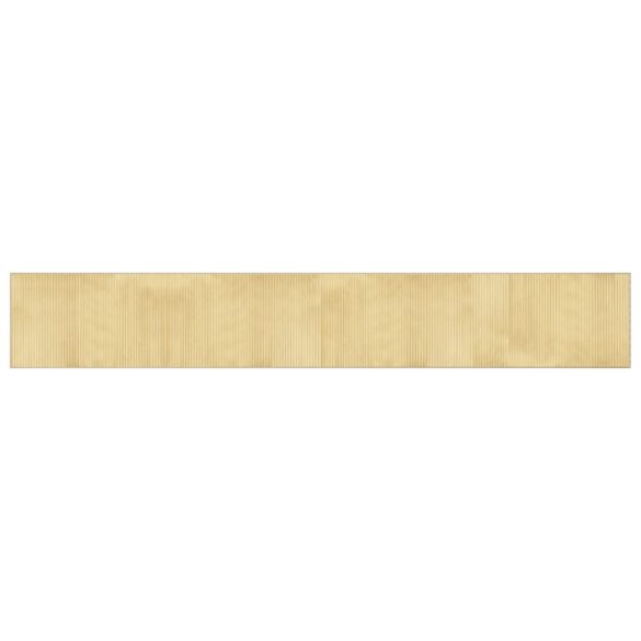 négyszögletű világos természetes bambusz szőnyeg 60 x 400 cm