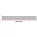 négyszögletű szürke bambusz szőnyeg 60 x 500 cm