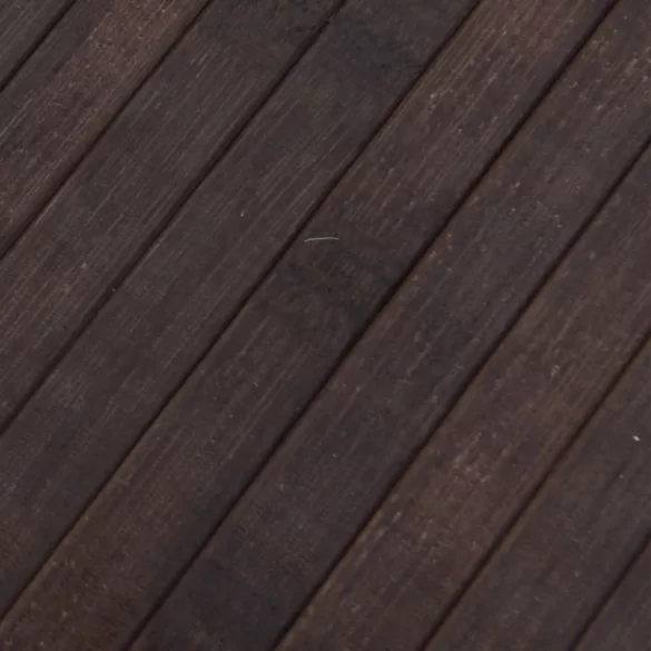 négyszögletű sötétbarna bambusz szőnyeg 60 x 500 cm