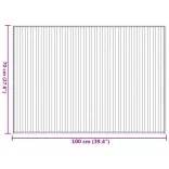 négyszögletű szürke bambusz szőnyeg 70 x 100 cm