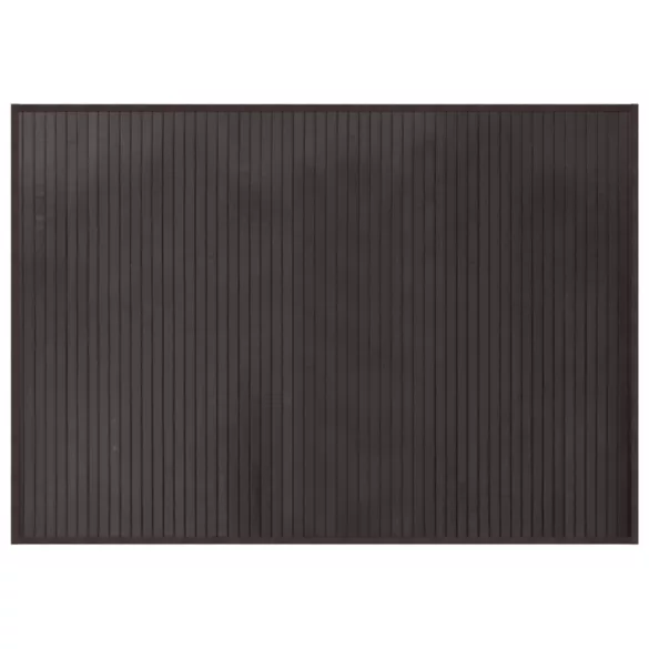 négyszögletű sötétbarna bambusz szőnyeg 70 x 100 cm