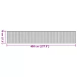 négyszögletű sötétbarna bambusz szőnyeg 70 x 400 cm