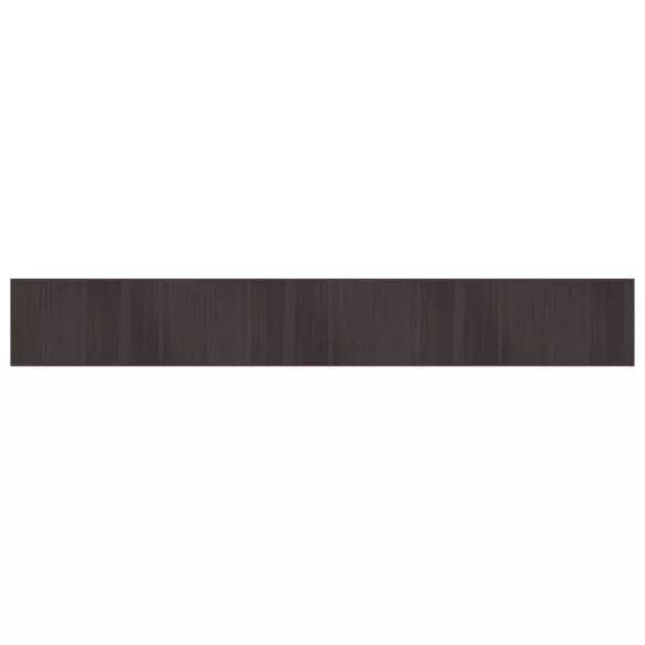 négyszögletű sötétbarna bambusz szőnyeg 70 x 500 cm