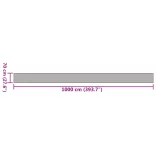 négyszögletű fekete bambusz szőnyeg 70 x 1000 cm