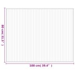 négyszögletű világos természetes bambusz szőnyeg 80 x 100 cm