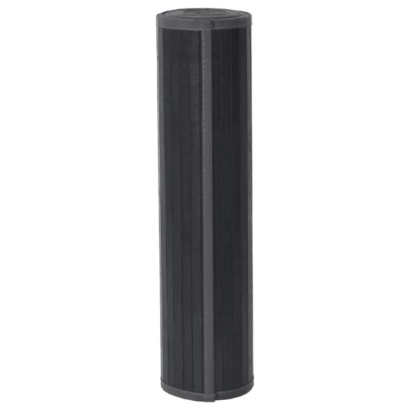 négyszögletű szürke bambusz szőnyeg 80 x 100 cm