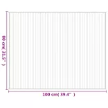 négyszögletű szürke bambusz szőnyeg 80 x 100 cm