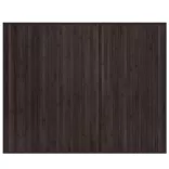 négyszögletű sötétbarna bambusz szőnyeg 80 x 100 cm