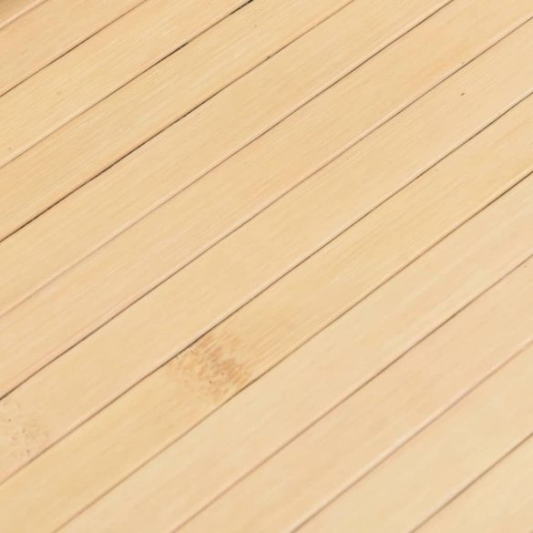 négyszögletű világos természetes bambusz szőnyeg 80 x 200 cm