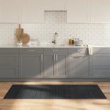 négyszögletű szürke bambusz szőnyeg 80 x 200 cm