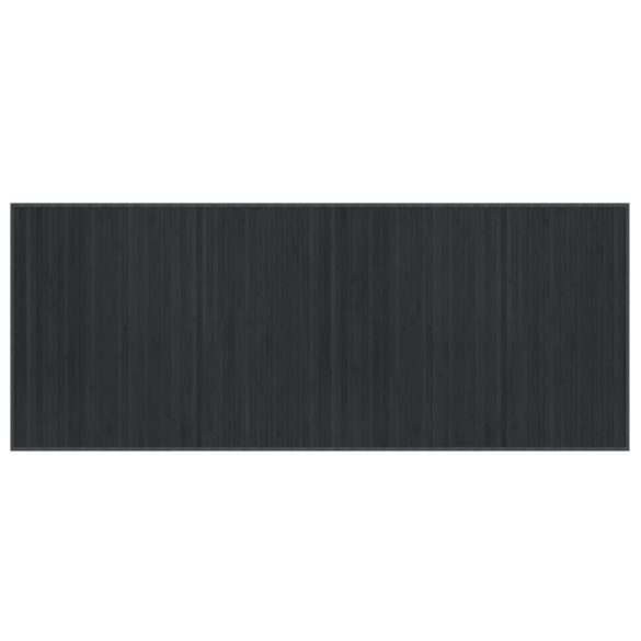 négyszögletű szürke bambusz szőnyeg 80 x 200 cm