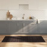 négyszögletű sötétbarna bambusz szőnyeg 80 x 200 cm