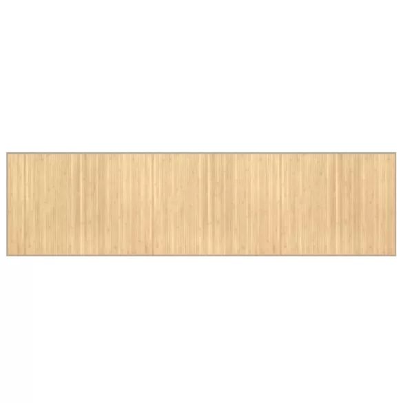négyszögletű világos természetes bambusz szőnyeg 80 x 300 cm