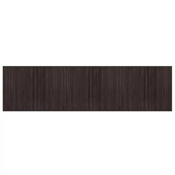 négyszögletű sötétbarna bambusz szőnyeg 80 x 300 cm