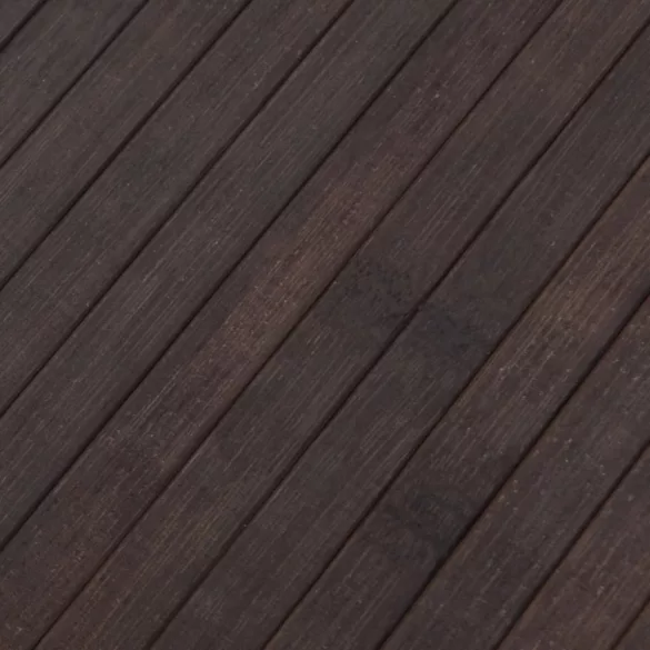 négyszögletű sötétbarna bambusz szőnyeg 80 x 300 cm