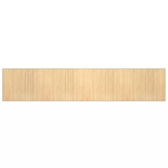 négyszögletű világos természetes bambusz szőnyeg 80x 400 cm