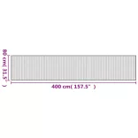 négyszögletű világos természetes bambusz szőnyeg 80x 400 cm