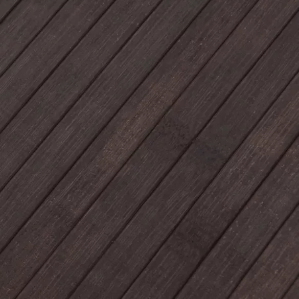 négyszögletű sötétbarna bambusz szőnyeg 80 x 500 cm