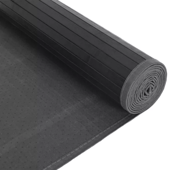négyszögletű szürke bambusz szőnyeg 80 x 1000 cm