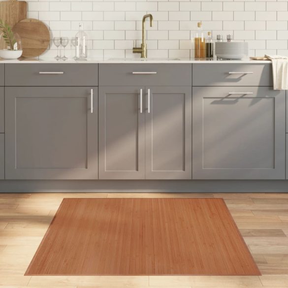 természetes bambusz négyzet alakú szőnyeg 100 x 100 cm