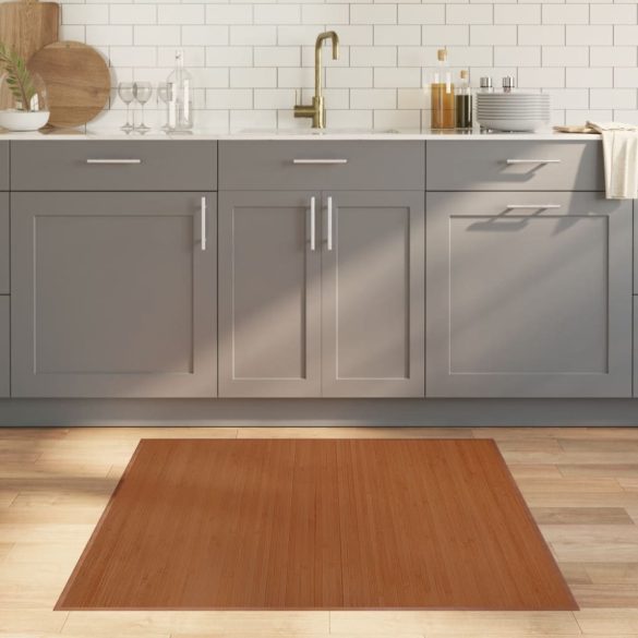 barna bambusz négyzet alakú szőnyeg 100 x 100 cm