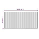 négyszögletű fekete bambusz szőnyeg 100 x 200 cm