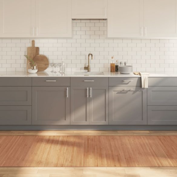 négyszögletű természetes bambusz szőnyeg 100 x 300 cm