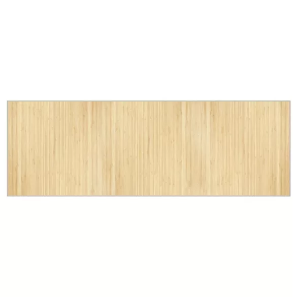 négyszögletű világos természetes bambusz szőnyeg 100 x 300 cm