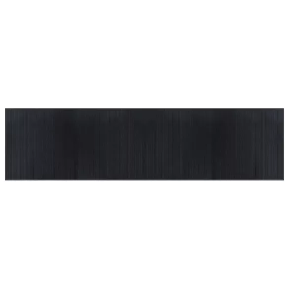 négyszögletű fekete bambusz szőnyeg 100 x 400 cm