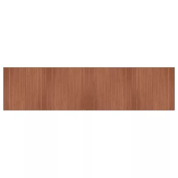 négyszögletű barna bambusz szőnyeg 100 x 400 cm