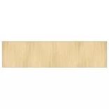 négyszögletű világos természetes bambusz szőnyeg 100 x 400 cm