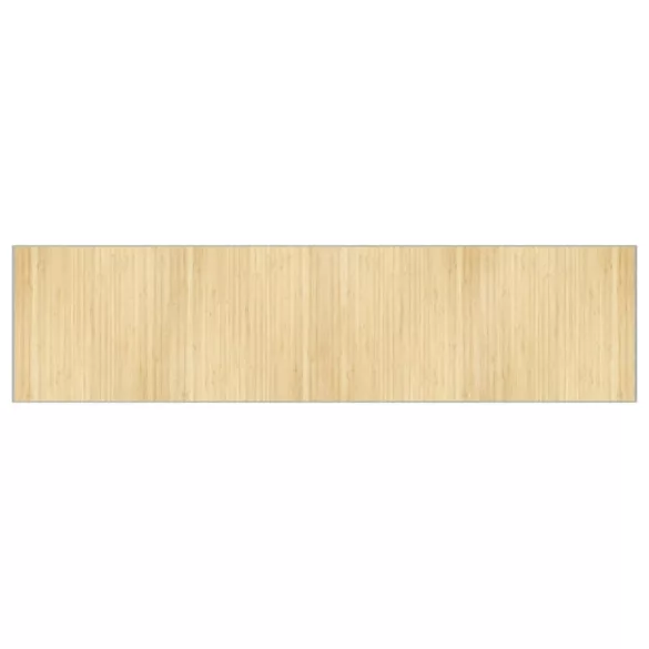 négyszögletű világos természetes bambusz szőnyeg 100 x 400 cm