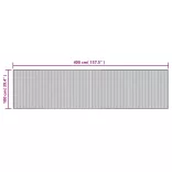 négyszögletű szürke bambusz szőnyeg 100 x 400 cm