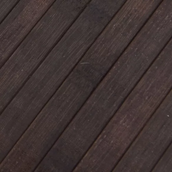 négyszögletű sötétbarna bambusz szőnyeg 100 x 400 cm