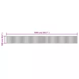 négyszögletű szürke bambusz szőnyeg 100 x 1000 cm